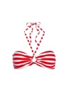Elizabeth Breton Chic Bikini Top Red & White Stripe